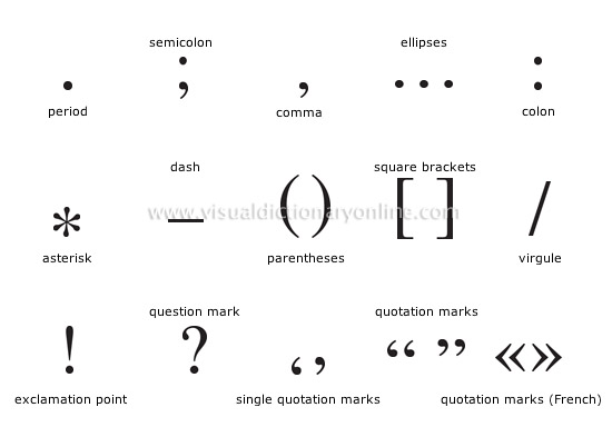 punctuation marks - Visual Dictionary Online