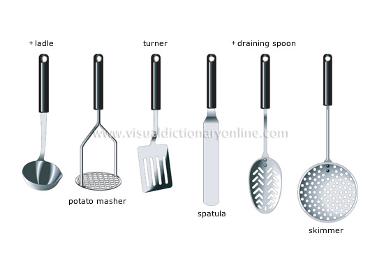 FOOD & KITCHEN :: KITCHEN :: COOKING UTENSILS [5] image - Visual Dictionary  Online