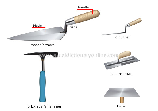 HOUSE :: DO-IT-YOURSELF :: MASONRY TOOLS [2] image - Visual Dictionary